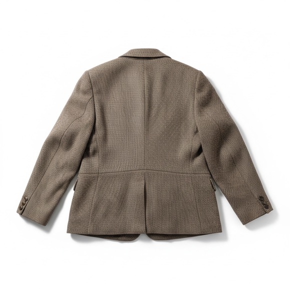 Talbots Wool Blend Paisley Embroidered Beaded Blazer Jacket Brown 14 EUC - Picture 2 of 9